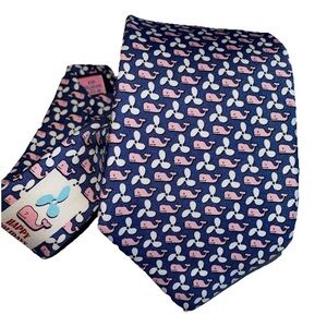 Vineyard Vines 100% Silk Tie Whales & Boat Propeller Cross Hand Made USA Limited